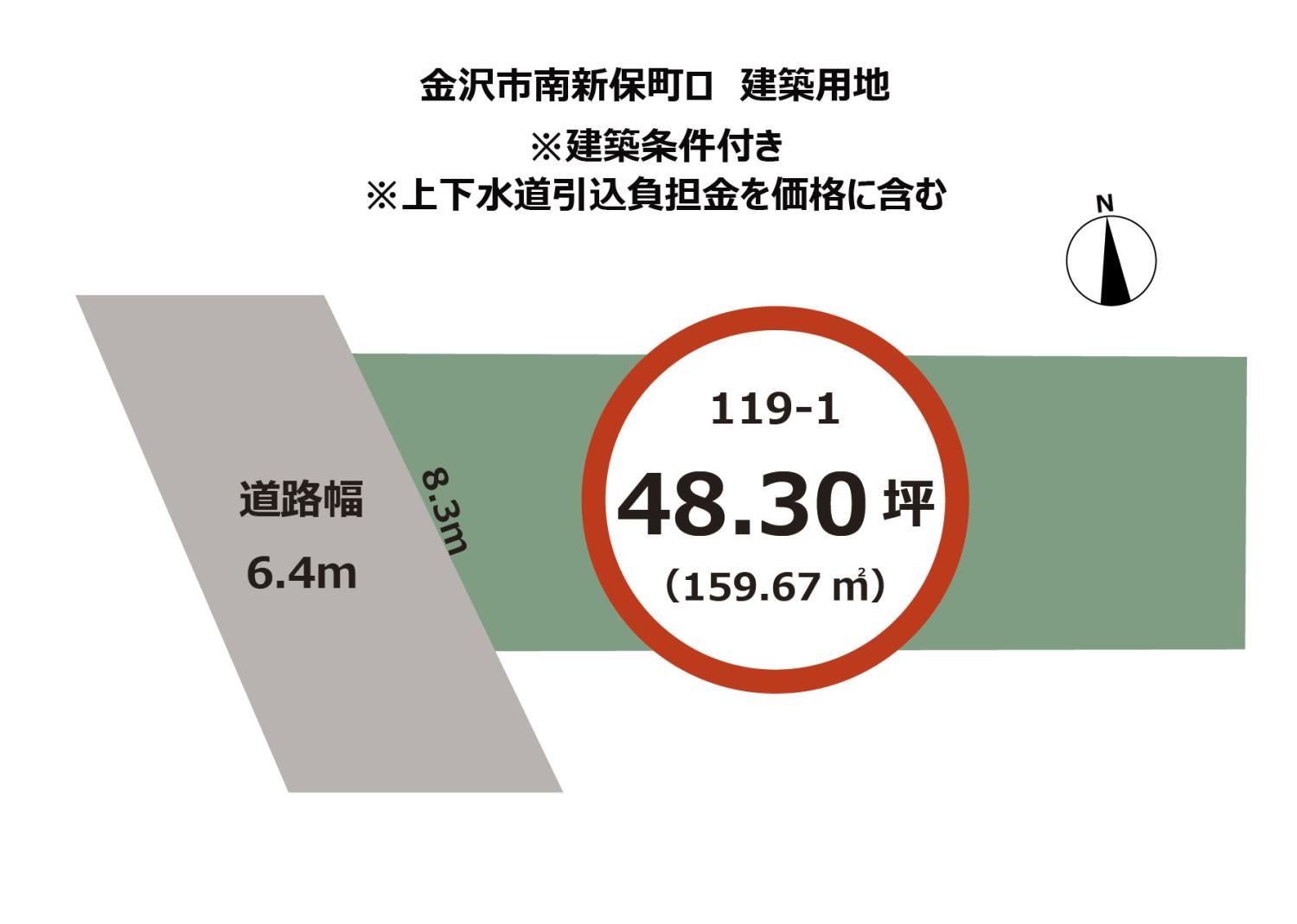 金沢市南新保町ロ　建築条件付き